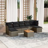 vidaXL 8-dijelni set vrtnih sofa od poliratana s jastucima sivi | shoptok.hr