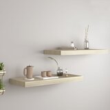 vidaXL Stenske police 2 kosa barva hrasta 60x23,5x3,8 cm MDF Cene