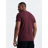 Ombre Classic BASIC men's cotton T-shirt - maroon | Eponuda.ba