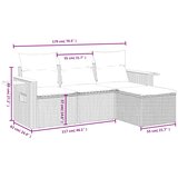  4-dijelni set vrtnih sofa od poliratana s jastucima sivi | shoptok.hr