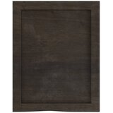  Zidna polica tamnosmeđa 40x50x(2-4) cm od obrađene hrastovine | shoptok.hr