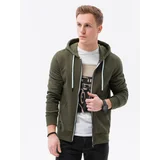 Ombre BASIC men's zip-up hoodie