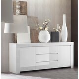 MID.YOU ŠIROKA KOMODA, bela, visoki sijaj | Shoptok.si