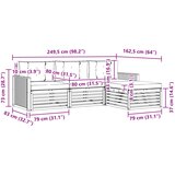  Set vanjskih sofa 4 kom. Bijela i antracit | shoptok.hr
