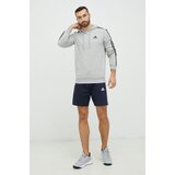Adidas Bluza moška, siva barva, s kapuco | Shoptok.si