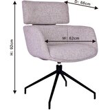 Dieter Knoll NASLANJAČ, kovina, tekstil črna, bež | Shoptok.si