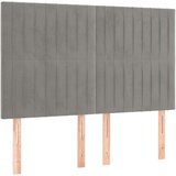  Box spring postelja z vzmetnico svetlo siva 140x200 cm žamet, (20901307) | Shoptok.si
