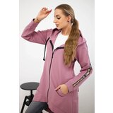 Kesi Sweatshirt with back zip dark pink | shoptok.hr