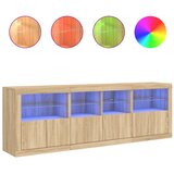  Komoda s LED svjetlima boja hrasta sonome 202x37x67 cm | Eponuda.ba