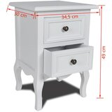  Noćni ormarići s 2 ladice 2 kom od MDF -a bijeli | shoptok.hr