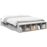 vidaXL Posteljni okvir siva sonoma 120x190 cm inženirski les | Shoptok.si