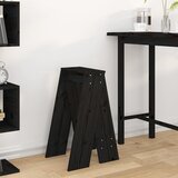  Stolci 2 kom crni 40 x 40 x 75 cm od masivne borovine | shoptok.hr