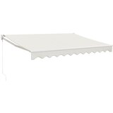 Maison Chic Zložljiva tenda - Senčniki krem 3,5x2,5 m blago in aluminij, (22038737) | Shoptok.si