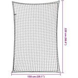 vidaXL Mreža za prikolico z elastično vrvjo črna 2,2x1,5 m PP | Shoptok.si