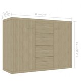  Komoda boja hrasta sonome 88 x 30 x 65 cm od konstruiranog drva | shoptok.hr