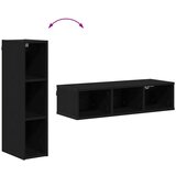 vidaXL Viseča omarica s polico Riga Črna Orehovina 20 x 29,5 x 80 cm | Shoptok.si