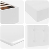 vidaXL Otomanski posteljni okvir z vzmetnico bel 100x200 cm um. usnje | Shoptok.si