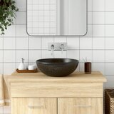 The Living Store Nadpultni umivalnik črn okrogel Φ41x14 cm keramika - Nadpultni Umivalnik, (21835699) | Shoptok.si