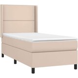  Box spring postelja z vzmetnico kapučino 80x200 cm umetno usnje, (20883910) | Shoptok.si