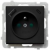 Ospel - Kućna utičnica bez okvira 230V + 1xUSB-A + 1xUSB-C SONATA crna Cene