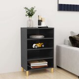  Komoda visok sijaj siva 57x35x90 cm iverna plošča, (20656411) | Shoptok.si