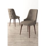 Hanah home set trpezarijskih stolica Enoa 8 kom, kapućino tkanina Babyface, drvene noge boje oraha | Eponuda.com