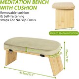 IPEB zložljiva meditacijska klop iz bambusa z blazino | Shoptok.si