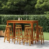  9-dijelni vrtni barski set od masivnog bagremovog drva | shoptok.hr