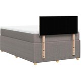  s oprugama i madracem smeđesivi 120 x 200 cm od tkanine | shoptok.hr