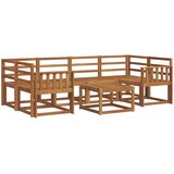  Set vanjskih sofa 7 kom. Prirodna Čvrsto drvo akacije | shoptok.hr