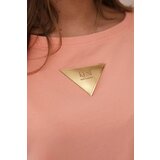 Kesi Cotton blouse with ruffles on the shoulders apricot | shoptok.hr
