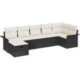 vidaXL set vrtnih kauča od 7 komada s jastučićima crni poli ratan | shoptok.hr