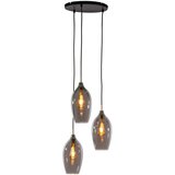 Light & Living Temno siva/v bronasti barvi viseča svetilka s steklenim senčilom ø 35 cm Lukaro – | Shoptok.si
