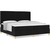  Boxspring - Krevet s oprugama s madracem Crna 200 x 200 cm tkanina | shoptok.hr