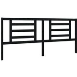 Uzglavlje za krevet crno 206 x 4 x 100 cm od masivne borovine | shoptok.hr