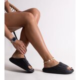  Black ruched slides Miniya | shoptok.hr