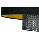  Duolla - Visilica na sajli DOUBLE OVAL RATTAN 2xE27/15W/230V crna/ratan | Eponuda.com