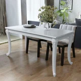 blagovaonski stol visokog sjaja bijeli 116 x 66 x 76 cm