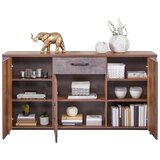 Modern Living Široka Komoda Ontario, Barva Hrasta, Temno Siva | Shoptok.si