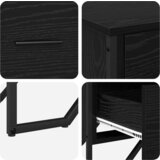  Komoda Crni hrast 91x35.5x74.5 cm Inženjersko drvo | shoptok.hr