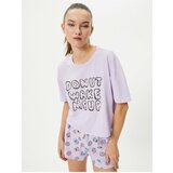 Koton Shorts Pajama Set Short Sleeve Crew Neck Printed Cene