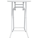 vidaXL sklopivi vrtni stol bijeli Ø50x72 cm čelik | shoptok.hr
