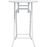vidaXL Zložljiva vrtna miza Bela Ø50x72 cm Jeklo | Shoptok.si