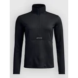 Light Zip Neck Fleece Jacket black raven