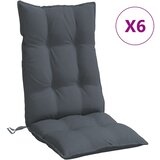  Jastuci za stolicu s visokim naslonom 6 kom antracit tkanina | shoptok.hr