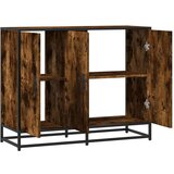 vidaXL Komoda dimljeni hrast 94x35x76 cm konstruirano drvo | shoptok.hr