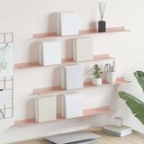  Polica na zidu s policom Zidne 4 pcs Ružičasta 80 x 9 x 2 5 cm - Ružičasta 80 x 9 cm 4 | shoptok.hr