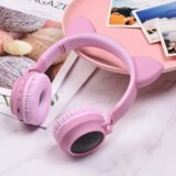 hoco. Slušalice bežične, Bluetooth - W27 Cat Ear Pink | shoptok.hr