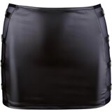 Cottelli Bleščeče mini krilo z zaponko (črno) - M | Shoptok.si