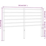  Metalno zamjensko uzglavlje crno 135 cm | shoptok.hr